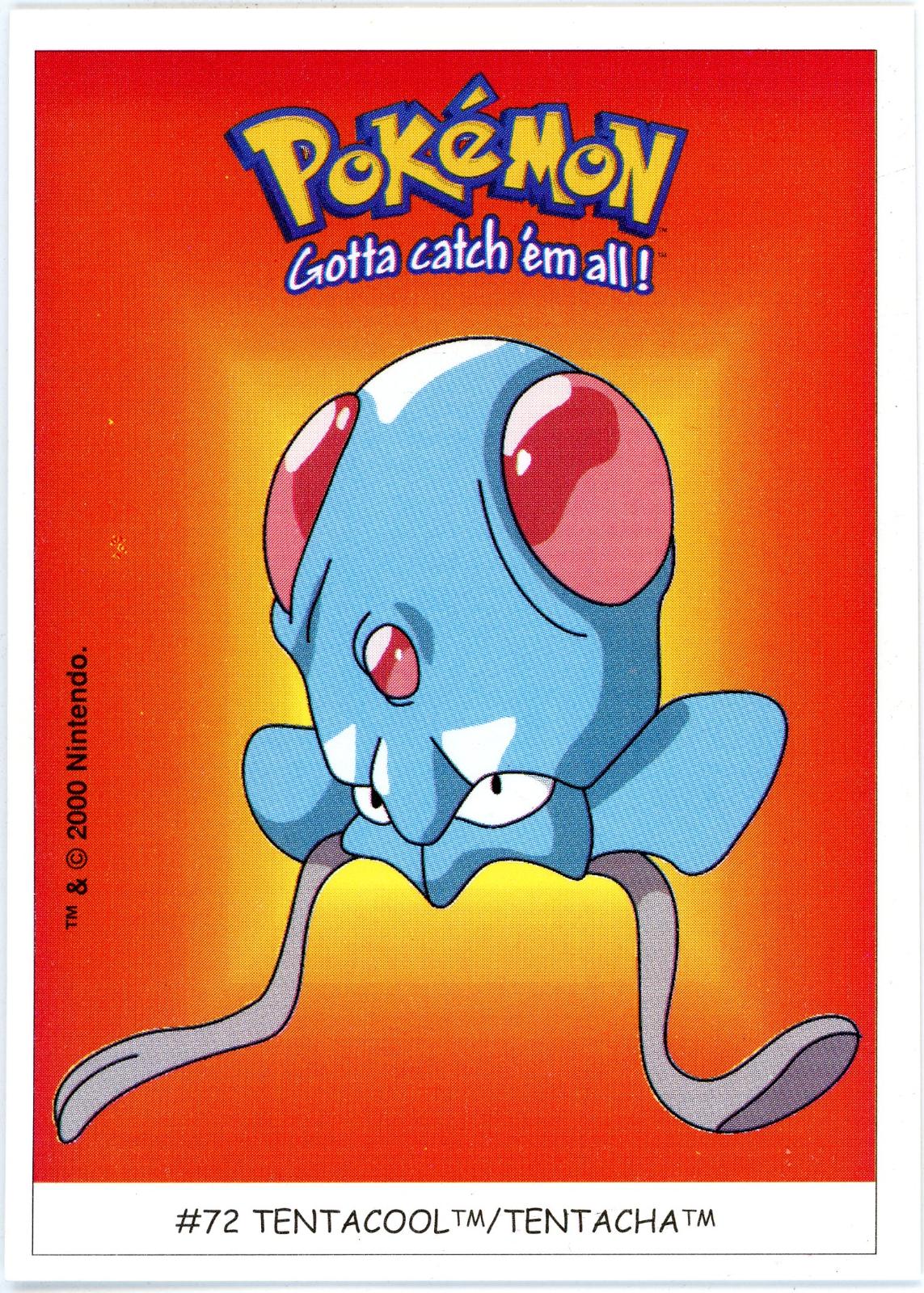 Tentacool #72 Pokémon Card from Pokemon 2000 Dunkin Boomer Set 