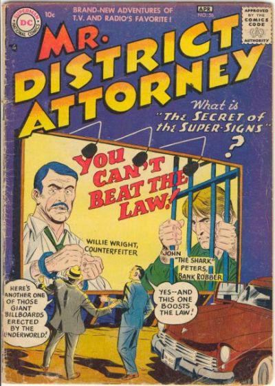 Mr. District Attorney #56 (1957) Comic Books Mr. District Attorney