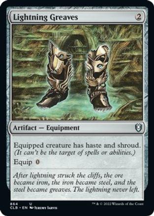 Lightning Greaves #864 Magic Commander Legends: Battle for Baldur's Gate