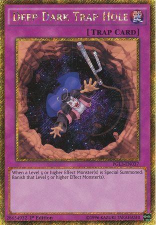 Deep Dark Trap Hole PGL3-EN037 YuGiOh Premium Gold: Infinite Gold