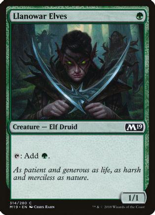 Llanowar Elves Magic Core Set 2019