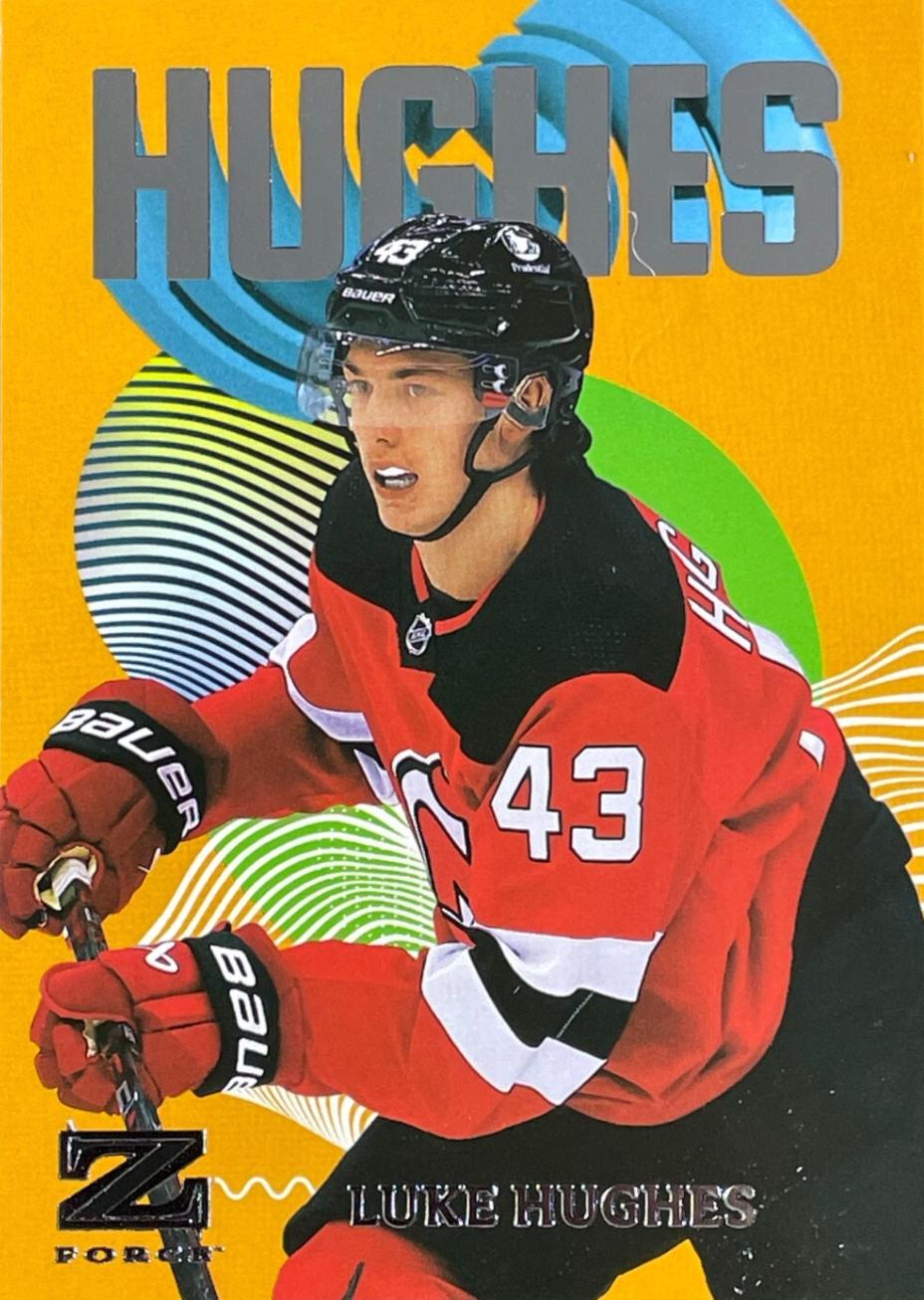 Luke Hughes #41 2023 Skybox Metal Universe Z Force Hockey