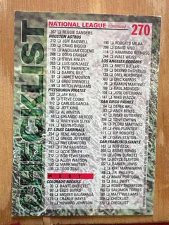 National League Checklist