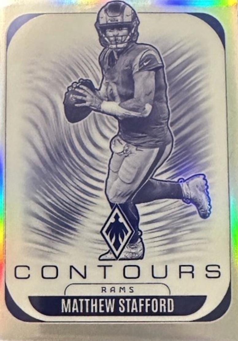 2025 Panini Phoenix Contours Matthew Stafford [Silver Pyramids] #19 card