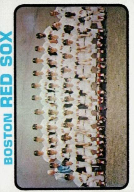 1973 Topps Boston Red Sox #596 card