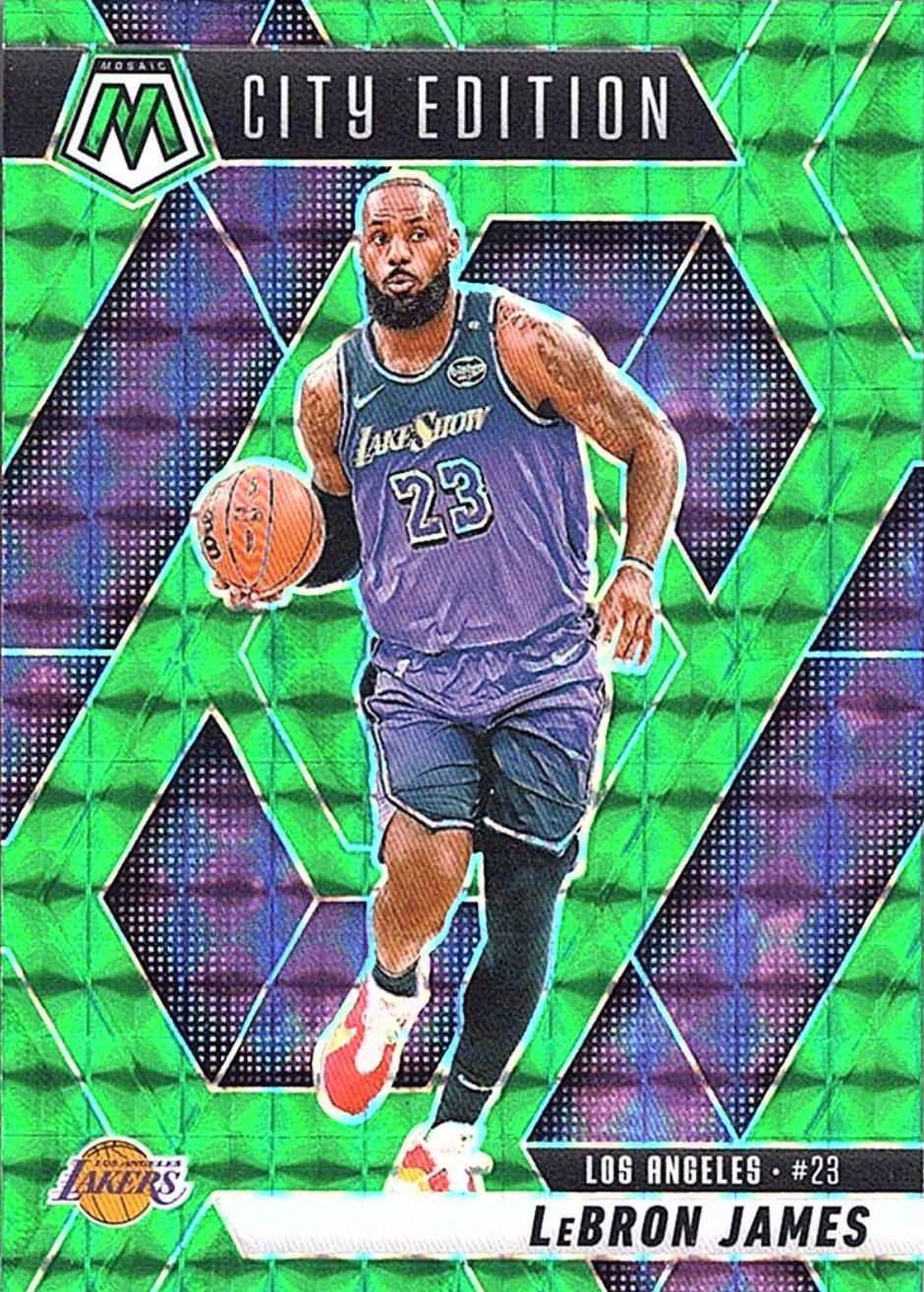 2024 Panini Mosaic LeBron James [Green] #286 card