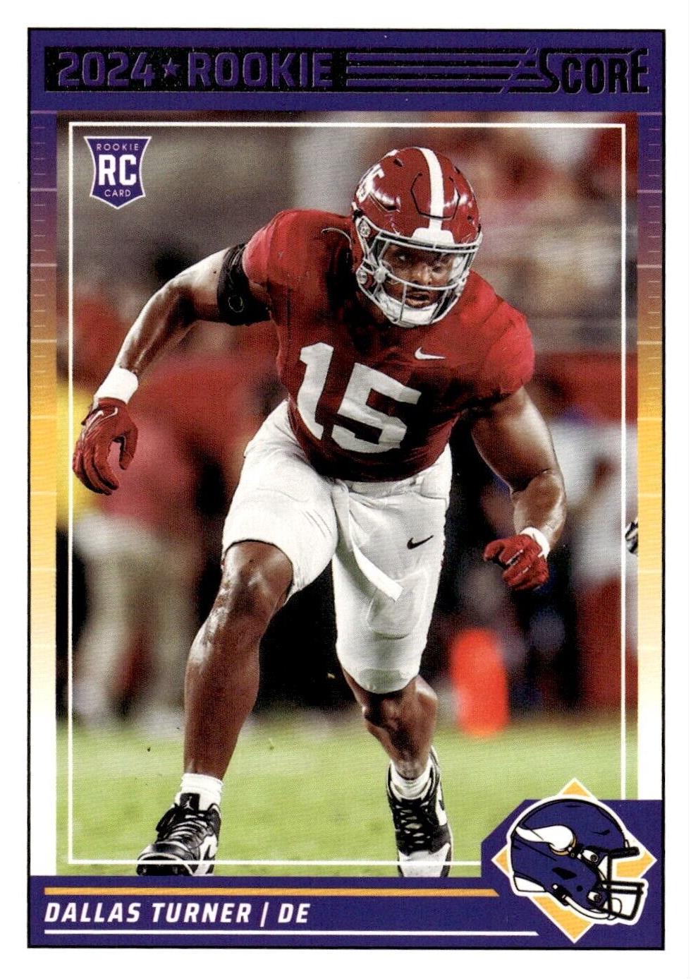 Dallas Turner #308 Football Cards 2024 Panini Score