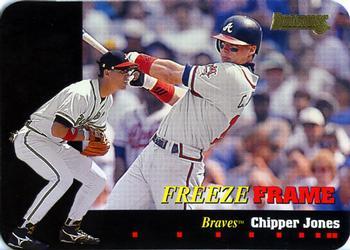 Chipper Jones #7 Baseball Cards 1996 Panini Donruss Freeze Frame