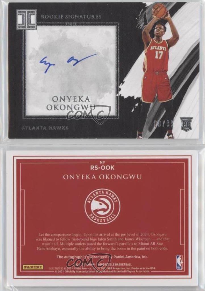 Onyeka Okogwu #3 Basketball Cards 2020 Panini Impeccable