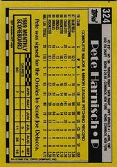Back Of Card | Pete Harnisch Baseball Cards 1990 Topps