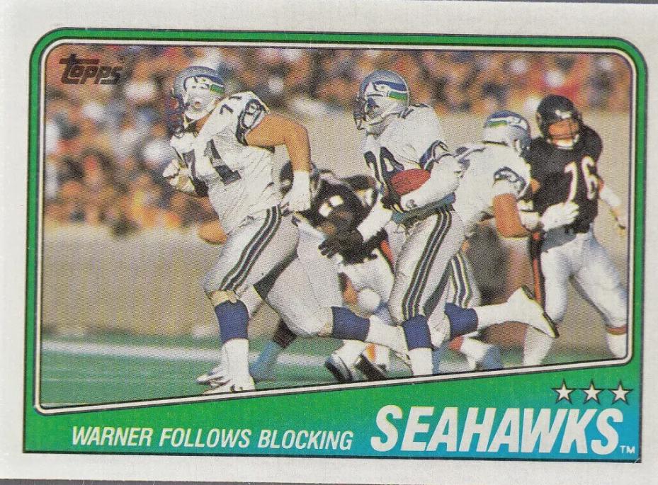Seattle Seahawks #130 Football Cards 1988 Topps