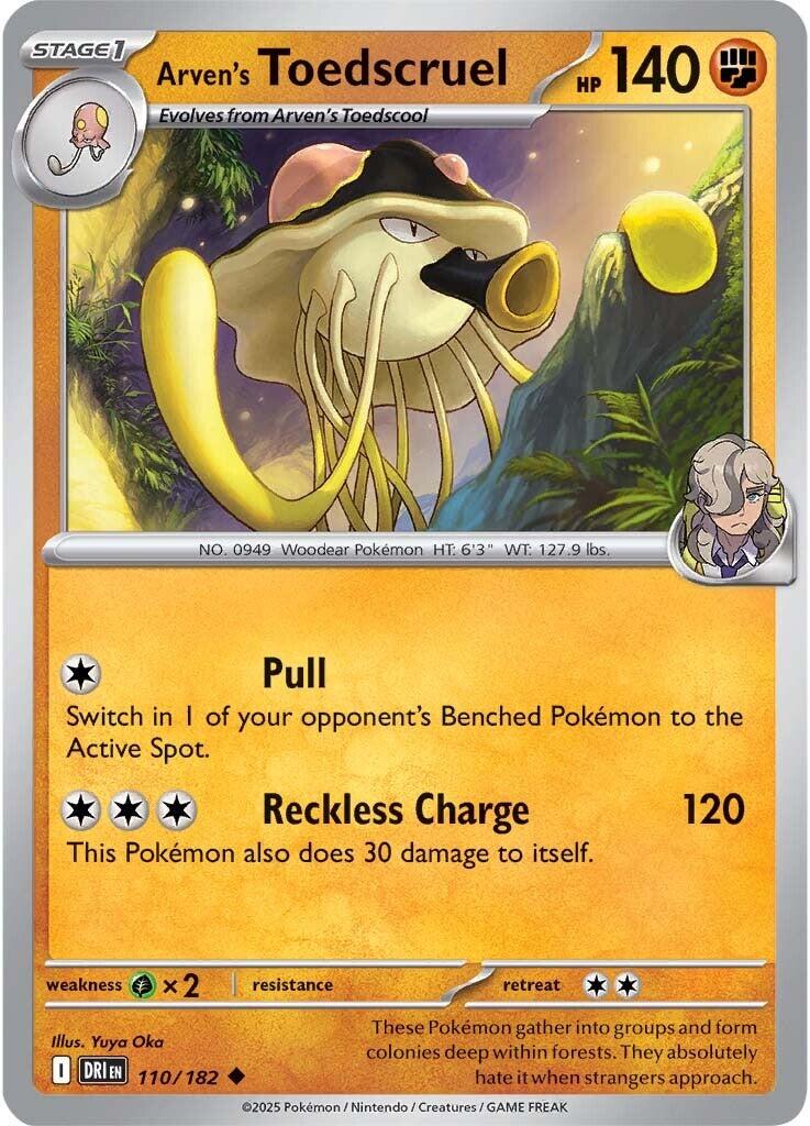 Arven's Toedscruel #110 Pokemon Destined Rivals