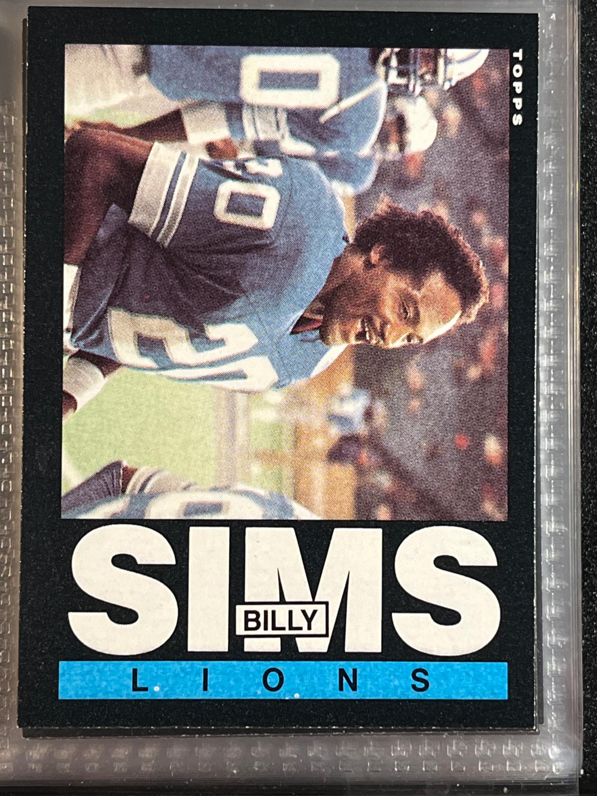 Billy Sims #63 1985 Topps Football