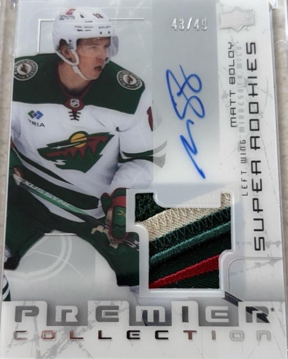 Matt Boldy #SRR-BO 2022 Upper Deck Premier Rookie Auto Patch Hockey