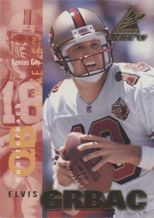 Elvis Grbac #11 Football Cards 1997 Pinnacle Inside
