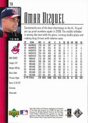 Back | Omar Vizquel Baseball Cards 2001 Upper Deck
