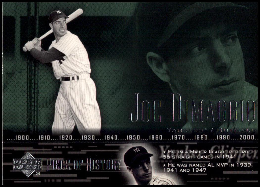 Joe DiMaggio #39 Baseball Cards 2002 Upper Deck Piece of History