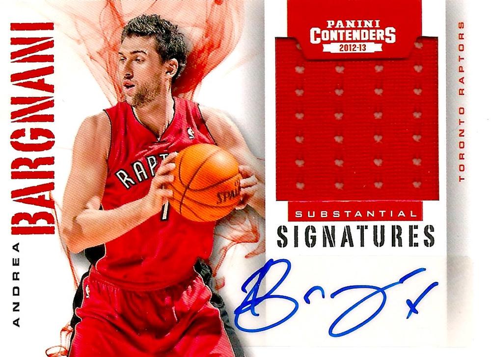 Andrea Bargnani #40 2012 Panini Contenders Substantial Signatures Material Basketball