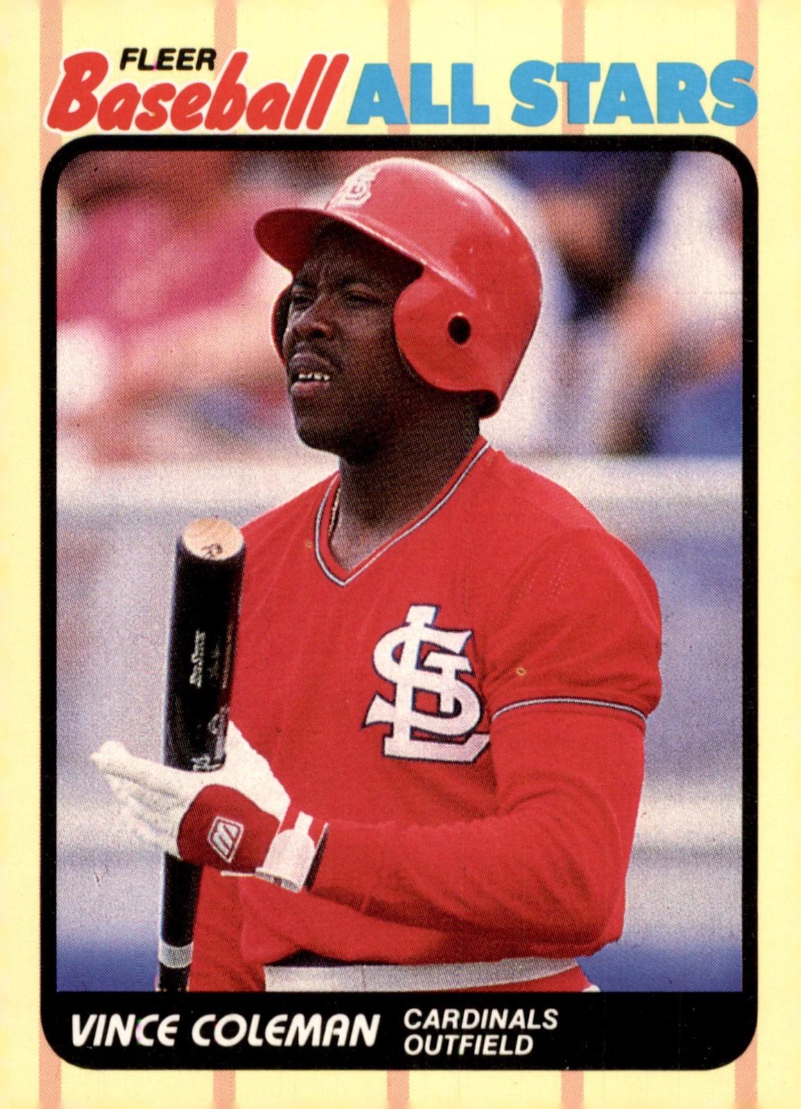 Vince Coleman #8 1988 Fleer Baseball All Stars
