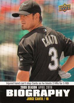 Jorge Cantu #SB-27 Baseball Cards 2010 Upper Deck Season Biography