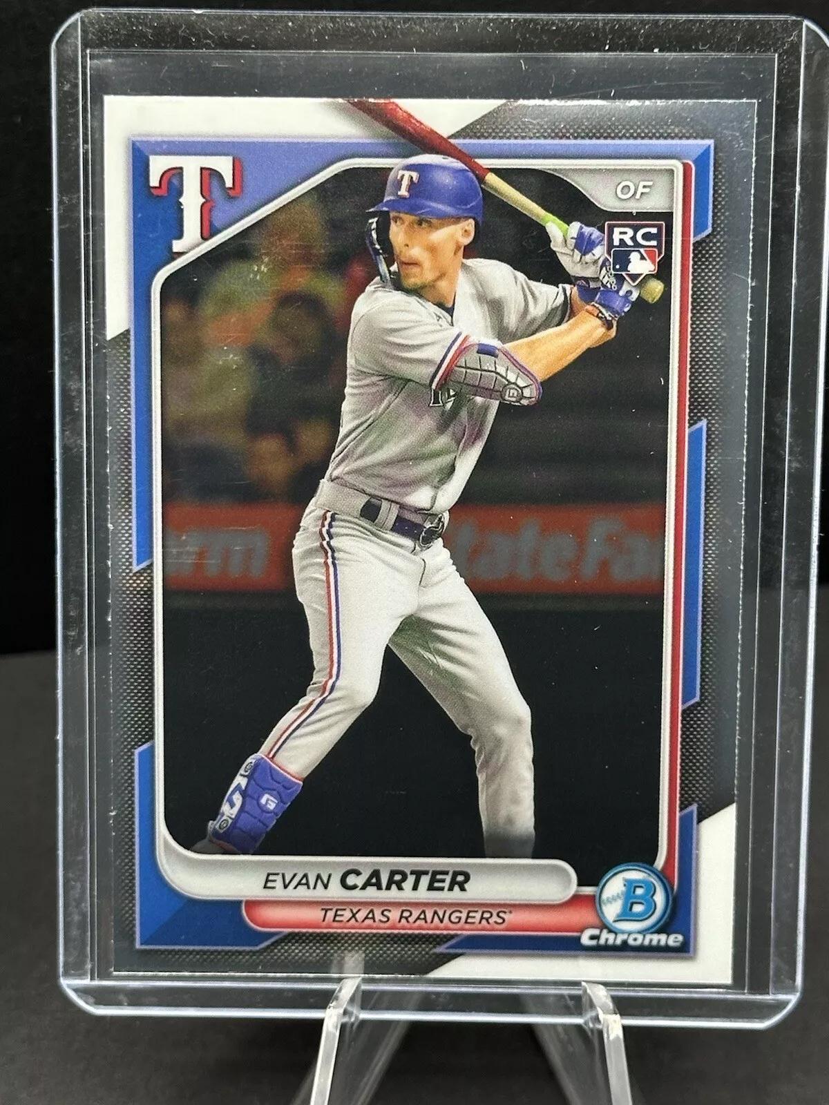 Evan Carter #65 Baseball Cards 2024 Bowman Chrome