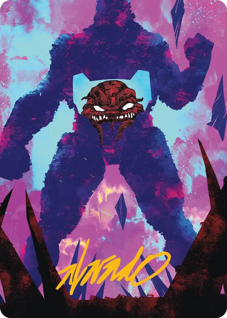 Tap to enlarge Krang, Utrom Warlord Art Card – Gold-Stamped Signature, Magic Teenage Mutant Ninja Turtles Art Series