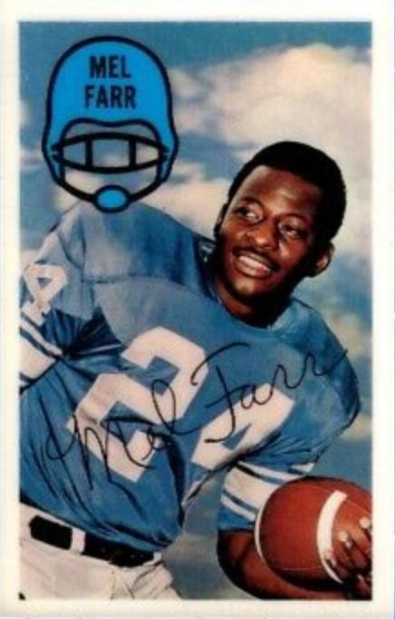 Mel Farr #22 Football Cards 1970 Kellogg's