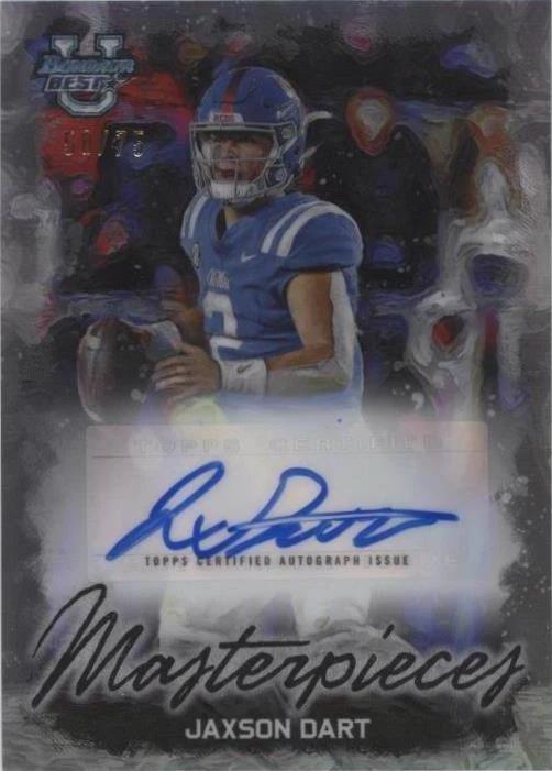 Jaxson Dart #BMA-JD Football Cards 2023 Bowman's Best University Masterpieces Autographs