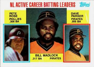 NL Active Career Batting Leaders (Bill Madlock / Pete Rose / Dave Parker