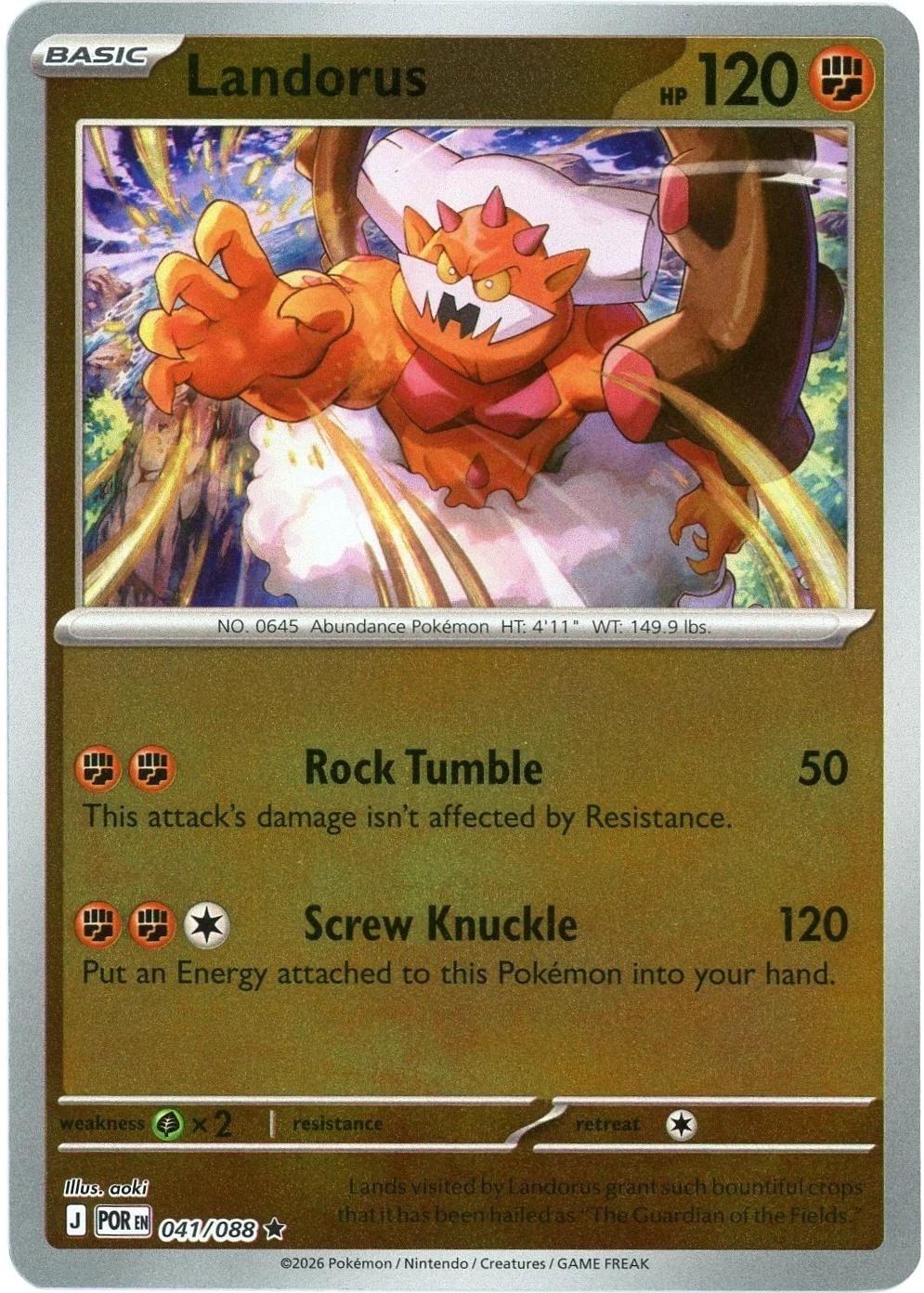 Landorus [Reverse Holo] #41 Prices | Pokemon Perfect Order | Pokemon Cards