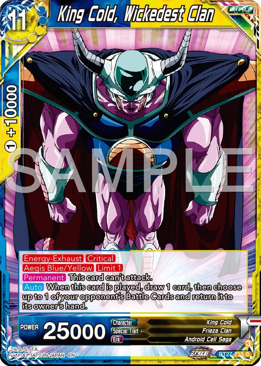 King Cold, Wickedest Clan BT27-135 Dragon Ball Super: History of Z