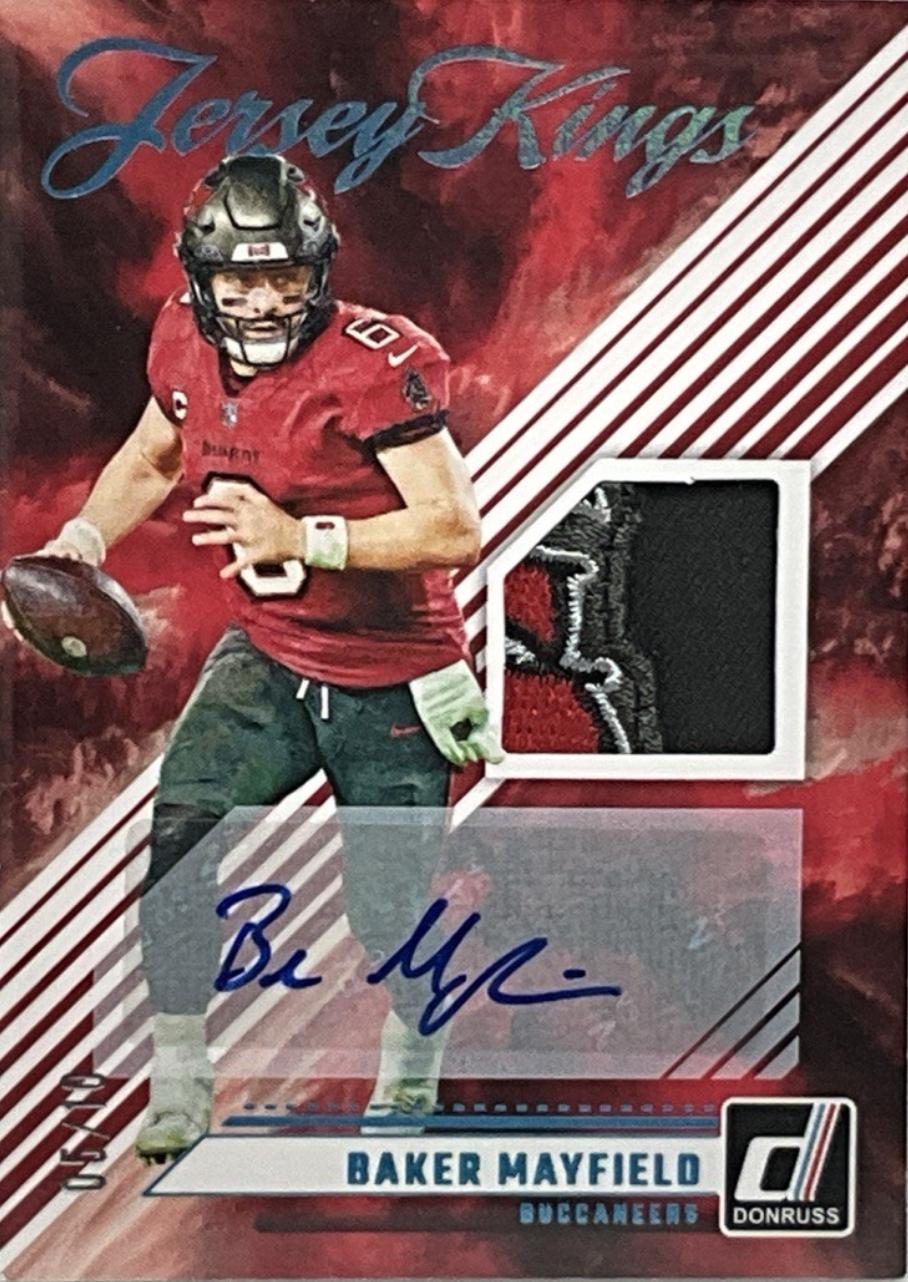 Baker Mayfield #JK-BMA Football Cards 2024 Panini Donruss Jersey Kings Autograph