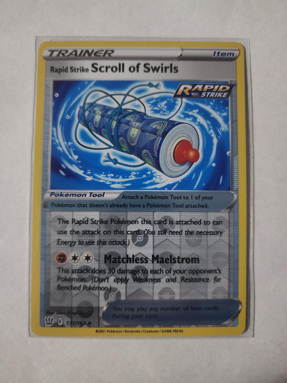 Rapid Strike Scroll of Swirls [Reverse Holo] | Ungraded | Pokemon ...