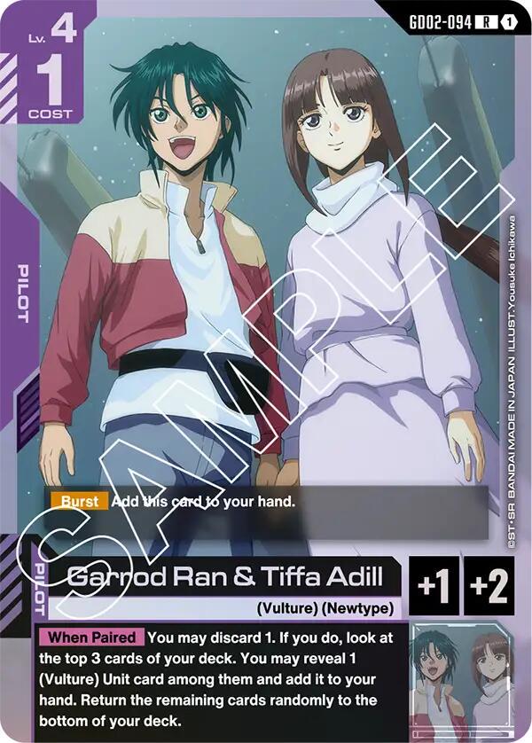 Garrod Ran & Tiffa Adill [Holo] #GD02-094 Prices | Gundam Dual Impact