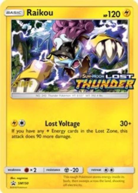Raikou [Staff] #SM150 Pokémon Card from Pokemon Promo Set 
