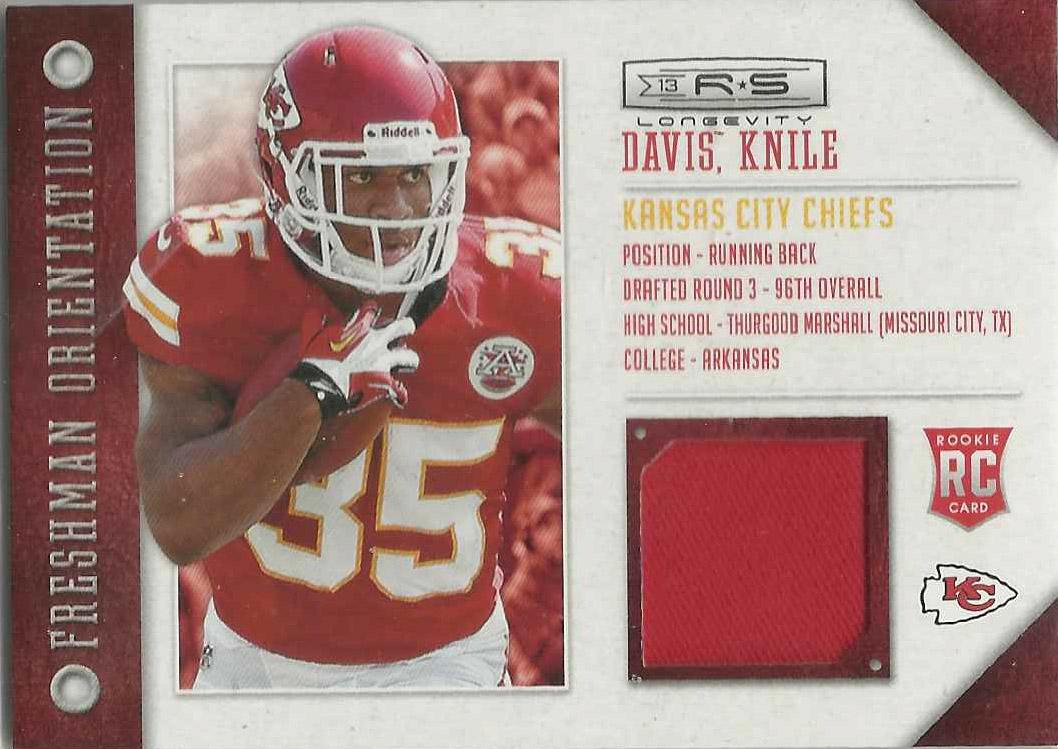 Knile Davis #18 Football Cards 2013 Panini Rookies & Stars Freshman Orientation Materials