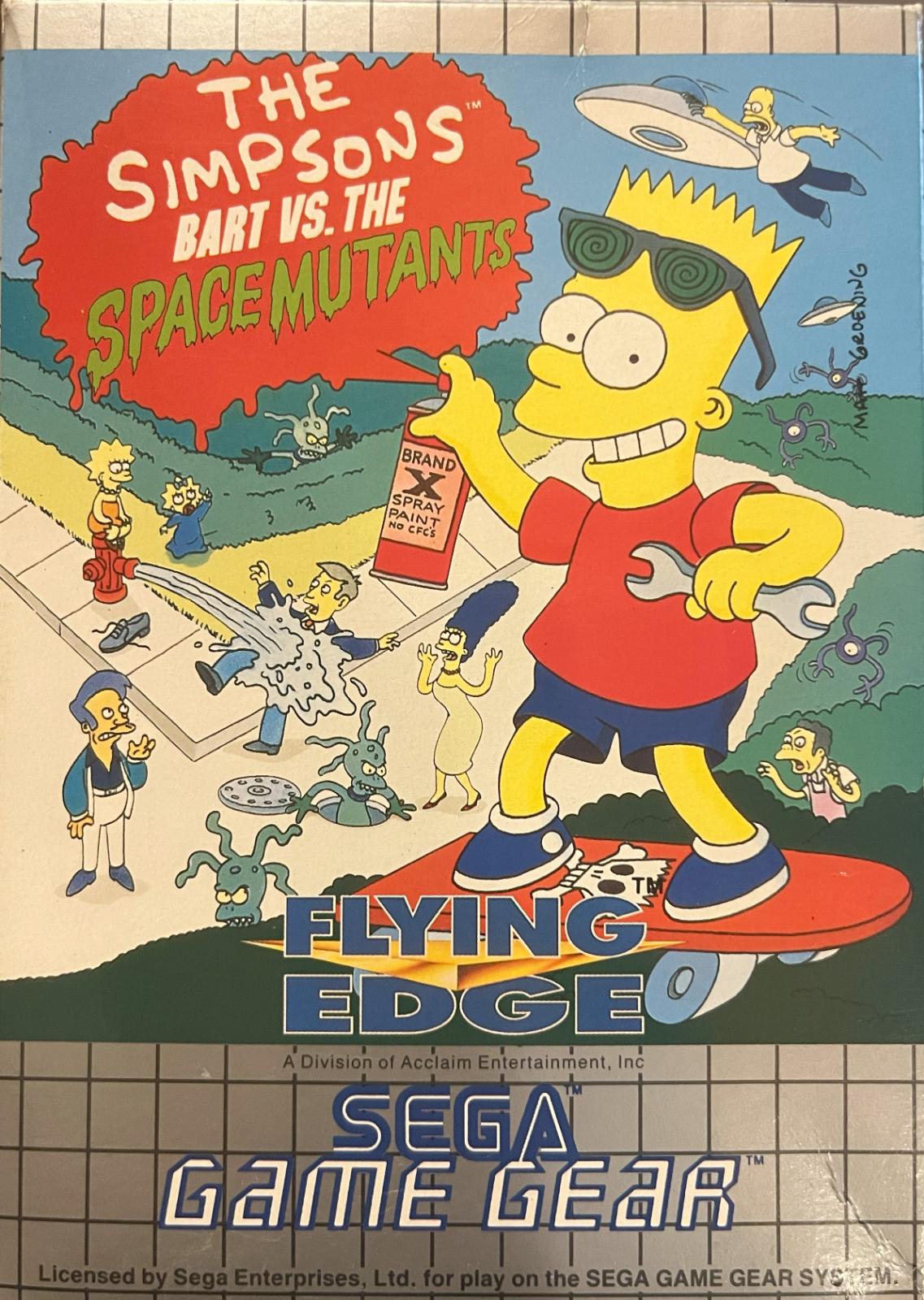 The Simpsons Bart vs the Space Mutants PAL Sega Game Gear