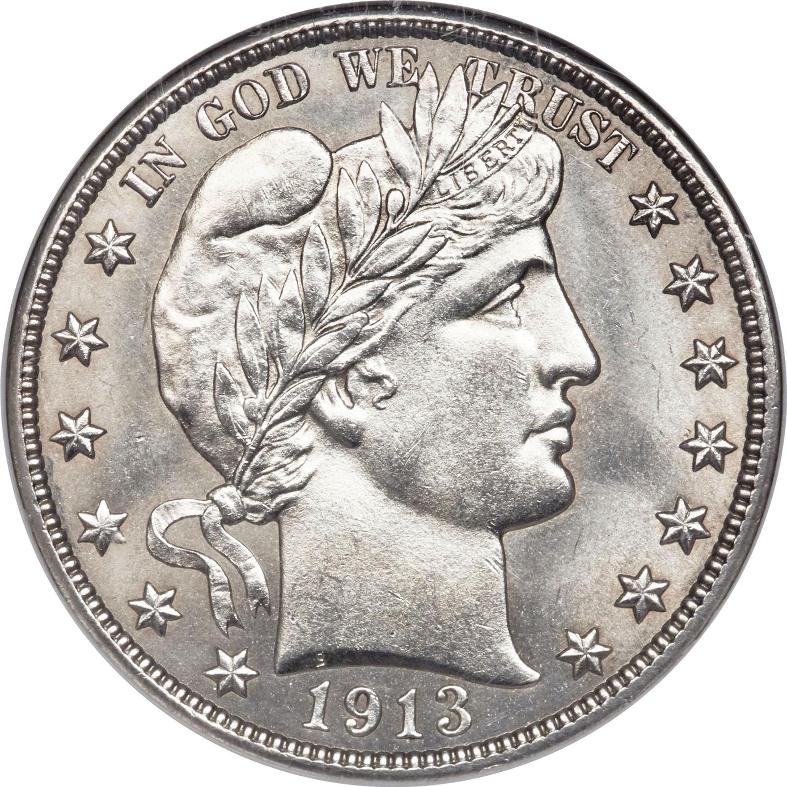 1913 S Coins Barber Half Dollar