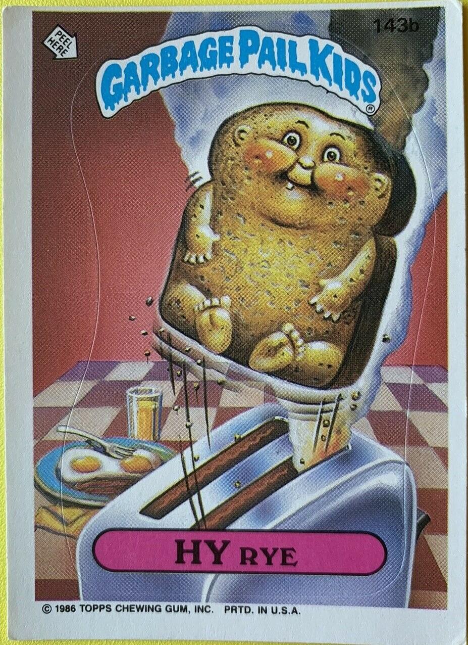 HY Rye #143b 1986 Garbage Pail Kids