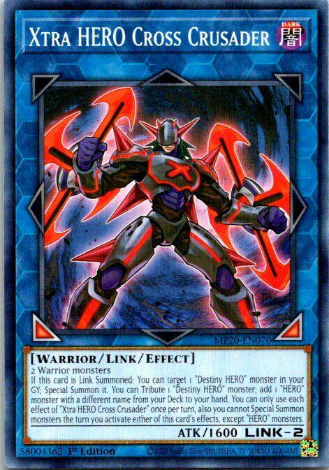 Xtra HERO Cross Crusader MP20-EN070 YuGiOh 2020 Tin of Lost Memories Mega Pack
