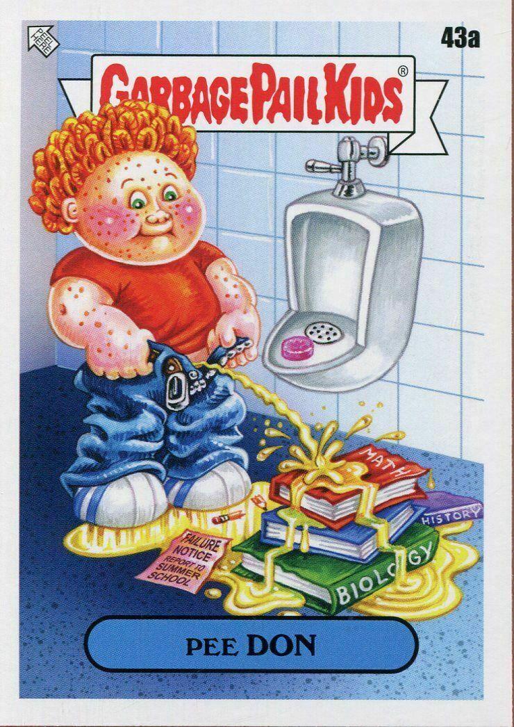 Pee DON #43a Garbage Pail Kids Late To School