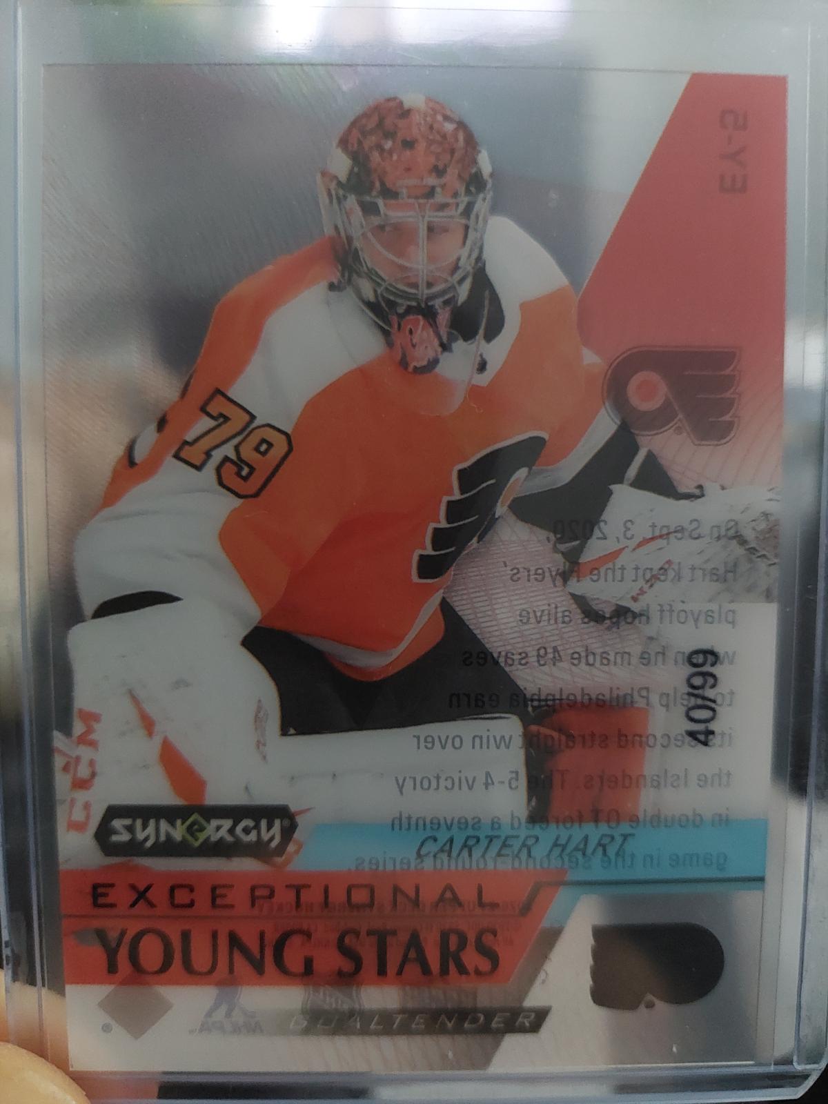 Carter Hart #EY-5 Hockey Cards 2020 Upper Deck Synergy Exceptional Young Stars
