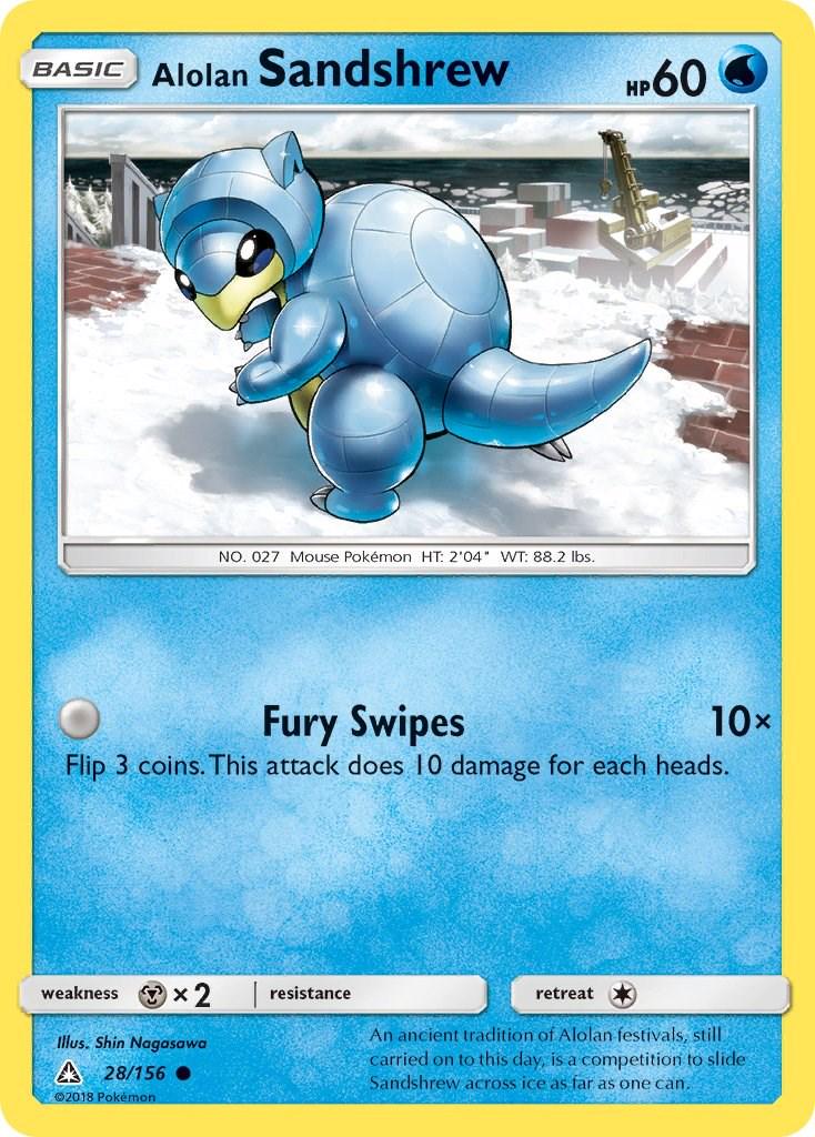 Alolan Sandshrew #28 Pokemon Ultra Prism