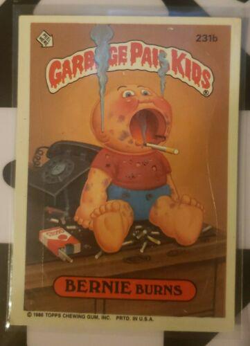 BERNIE Burns #231b 1986 Garbage Pail Kids
