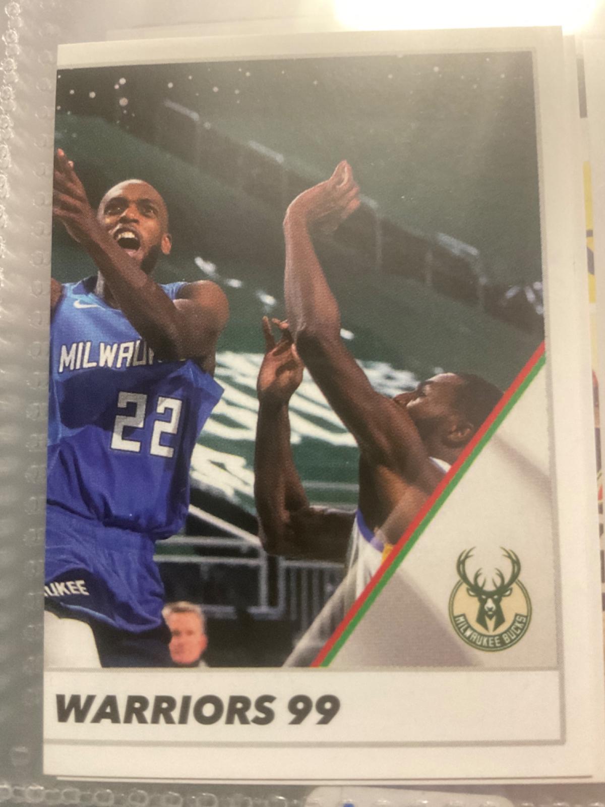 Bucks vs Warriors #15 Basketball Cards 2021 Panini NBA Stickers
