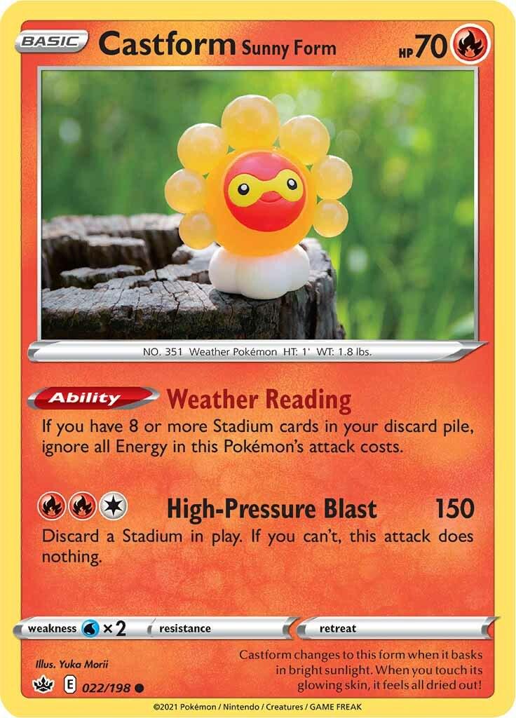 Castform Sunny Form #22 Pokemon Chilling Reign