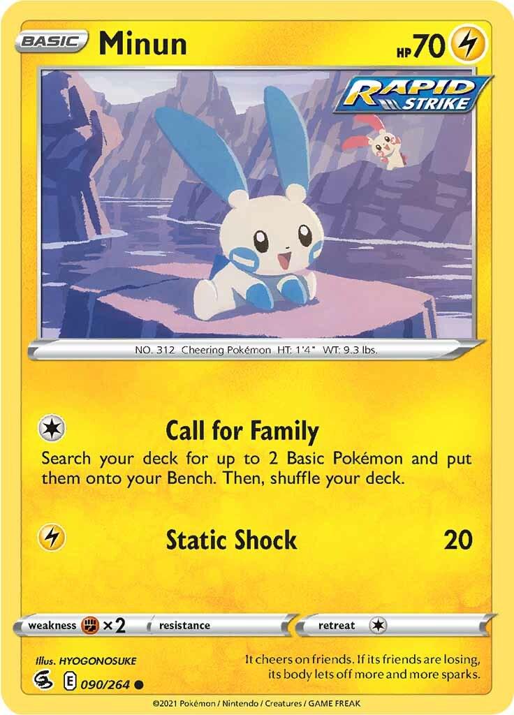 Minun #90 Pokemon Fusion Strike