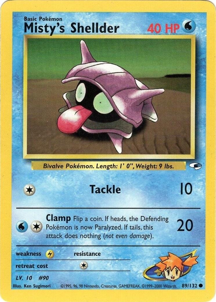 Misty's Shellder #89 Pokemon Gym Heroes
