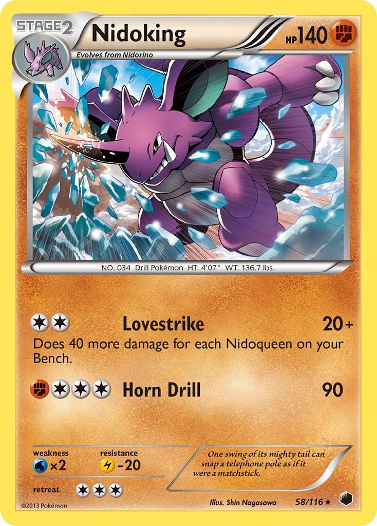 Nidoking #58 Pokemon Plasma Freeze