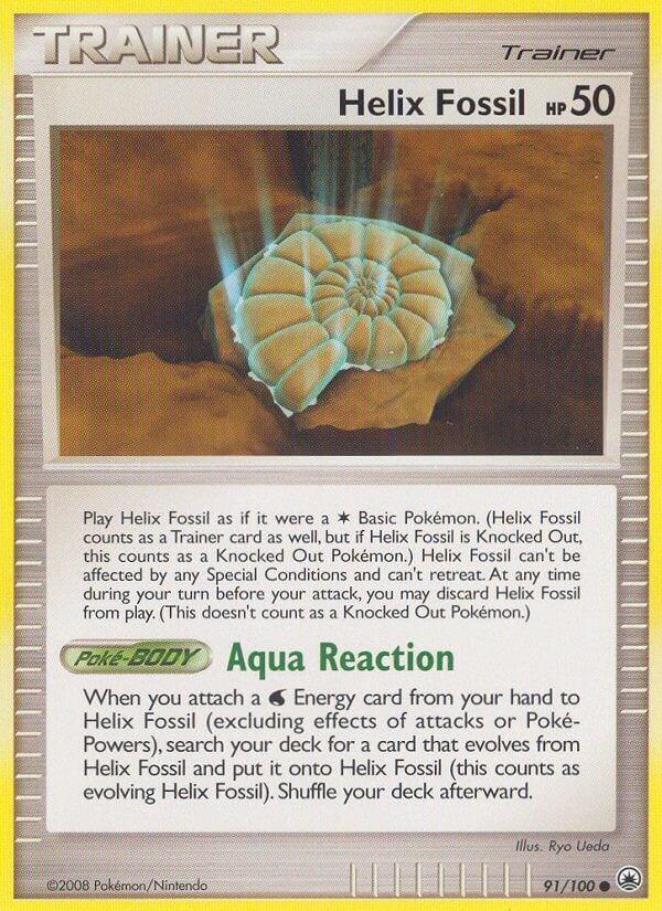 Helix Fossil #91 Pokemon Majestic Dawn